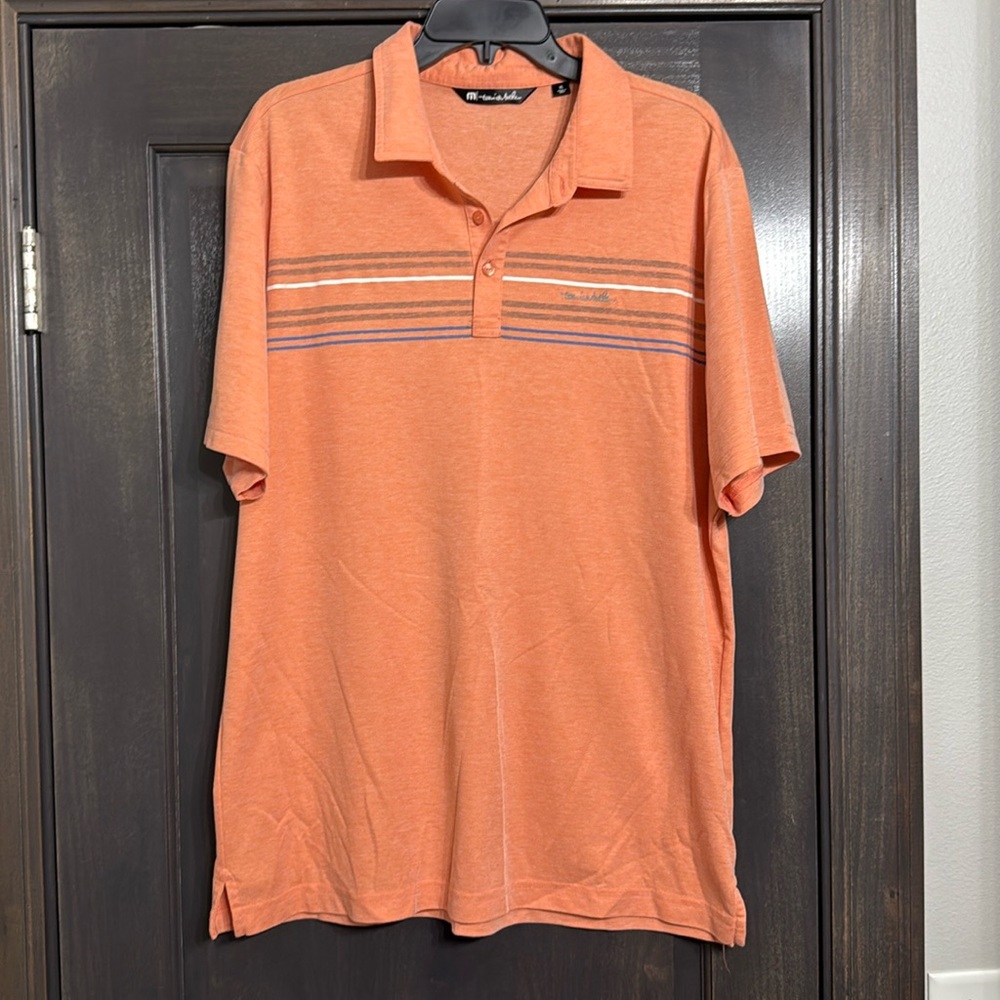 Travis Mathew Orange Golf Polo Size XL‎